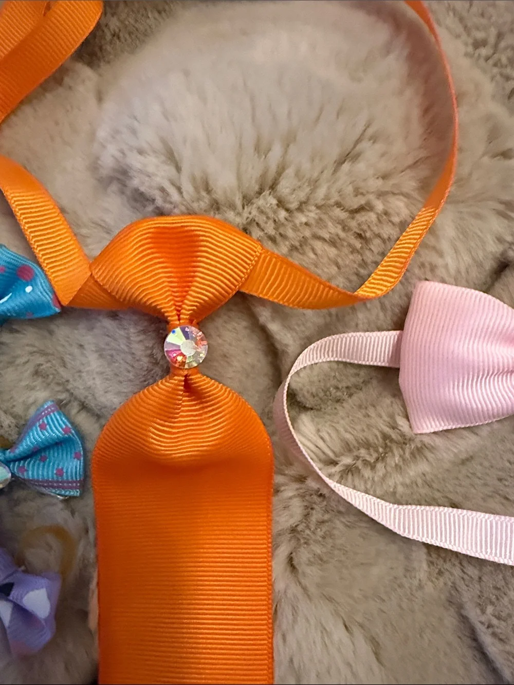 Dog (bundle of 8) Hand Crafted Necktie, Bow with Blue and Mini Bows